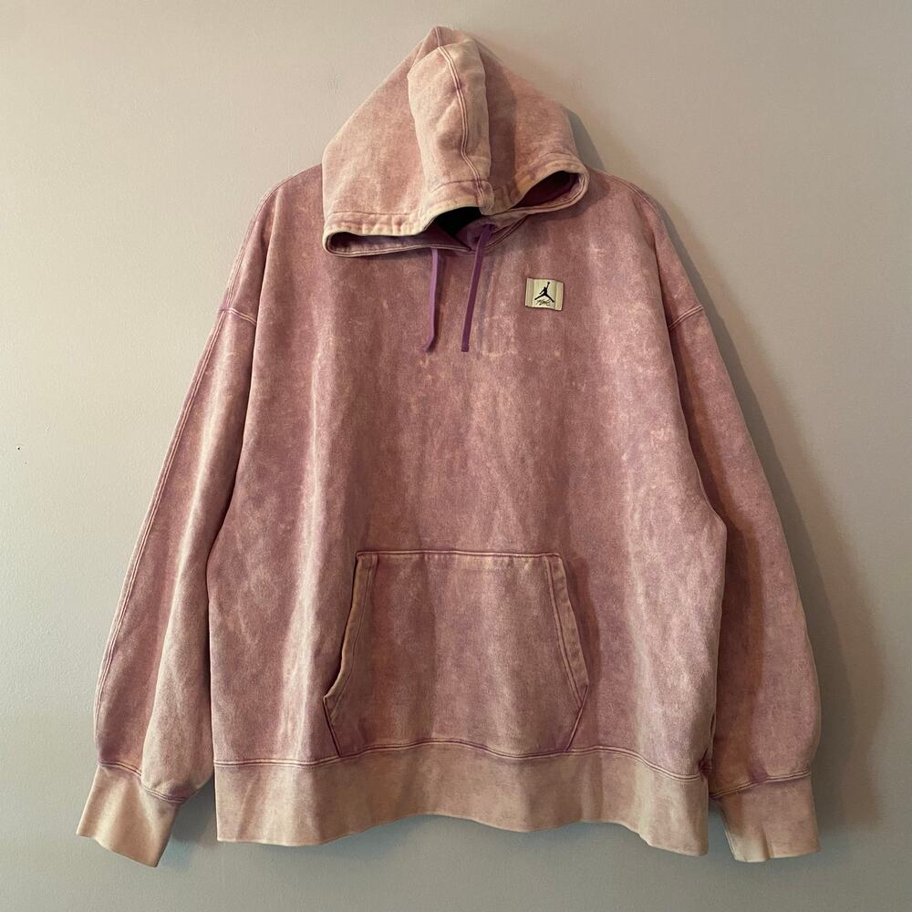Jordan Purple Hoodie Flight Cotton Streetwear Oversized Baggy Women size Medium